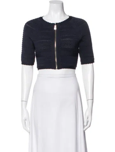 Pre-owned Herve Leger Patterned Jacket In Black