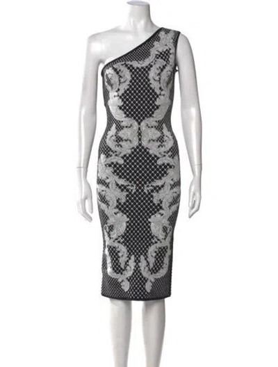 Pre-owned Herve Leger Patterned Knee-length Dress In Multi