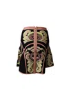 Herve Leger Printed Fit And Flare Skirt In Multicolor Rayon In Multi