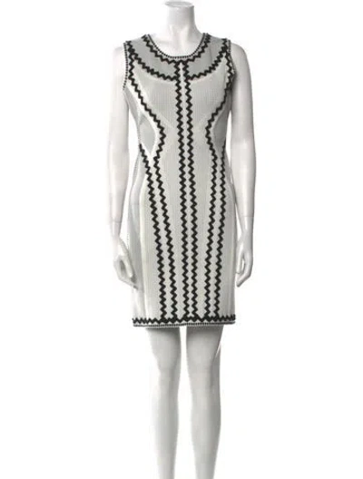 Pre-owned Herve Leger Printed Mini Dress In Multi