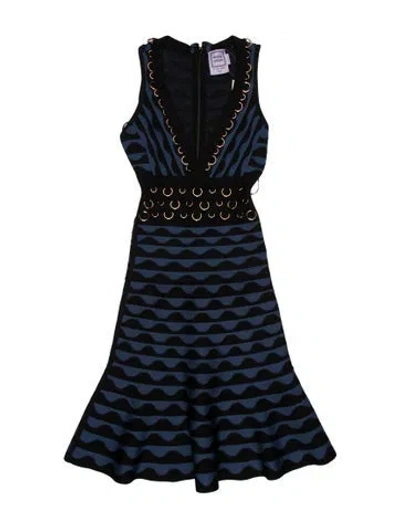Pre-owned Herve Leger Printed Mini Dress In Multi