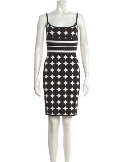 Pre-owned Herve Leger Printed Mini Dress In Multi