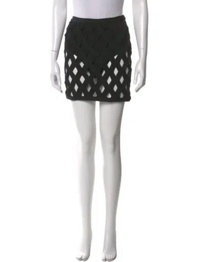 Pre-owned Herve Leger Printed Mini Skirt In Neutral