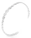 Herve Leger Rhodium Plated Nadine Pebble Structured Choker Necklace In Silver