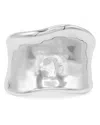 Herve Leger Rhodium Plated Robin Sculptural Cuff Bracelet In Silver