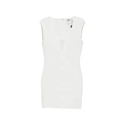 Herve Leger Hervé Léger Ribbed Bandage Bandage Dress In Transparent