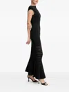 Herve Leger Womens Camila Sleeveless Stretch-woven Gown Met Black In Black