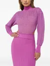 Herve Leger Roll-neck Cut-out Mini Dress In Pink
