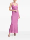 Herve Leger Scoop-neck Maxi Dress In Pink