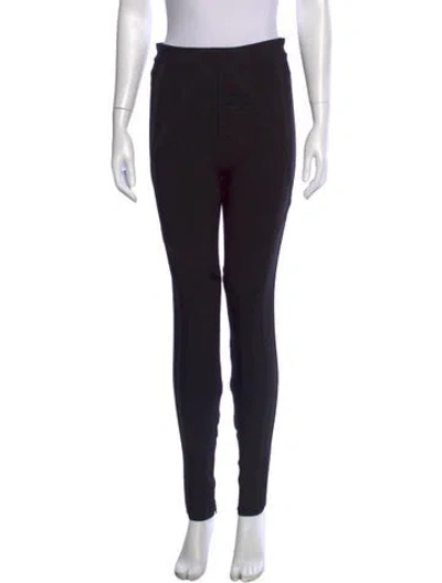 Pre-owned Herve Leger Skinny Leg Pants In Black