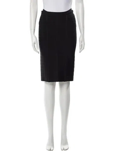 Pre-owned Herve Leger Skirt In Black