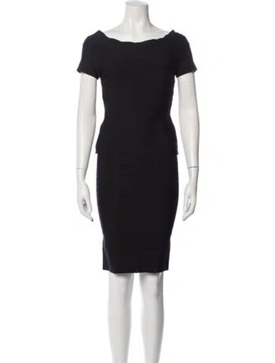 Pre-owned Herve Leger Skirt Suit In Blue