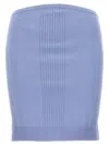 Herve Leger Hervé Léger Mix Zipped Knitted Skirt In Blue