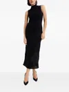 Herve Leger Maxi Sleeveless Dress In Black