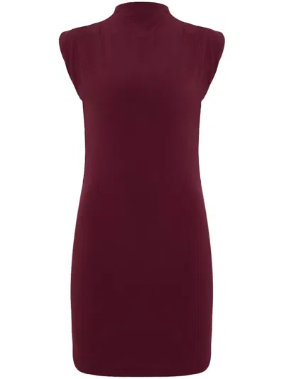 Herve Leger Sleeveless Mini Dress In Purple