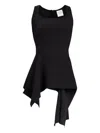 Herve Leger Sleeveless Peplum Blouse In Black