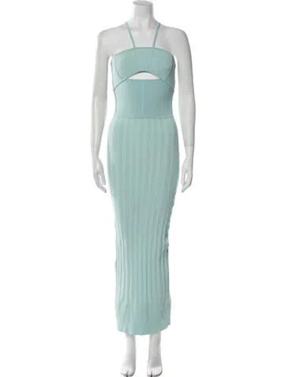 Pre-owned Herve Leger Square Neckline Long Dress In Multi
