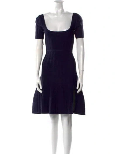 Pre-owned Herve Leger Square Neckline Mini Dress In Black