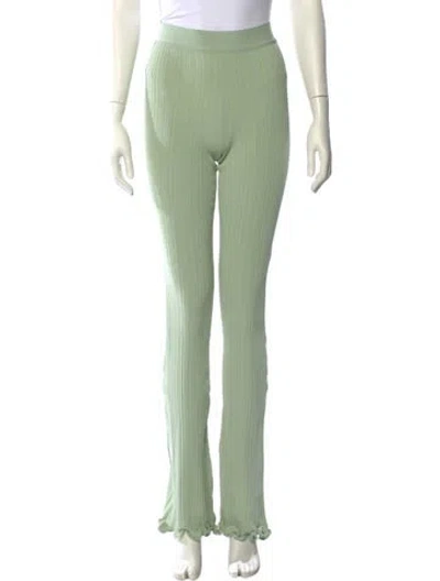Pre-owned Herve Leger Straight Leg Pants In Green