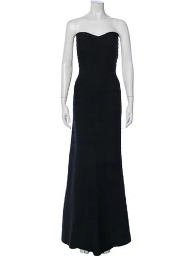 Pre-owned Herve Leger Strapless Long Dress In Multi