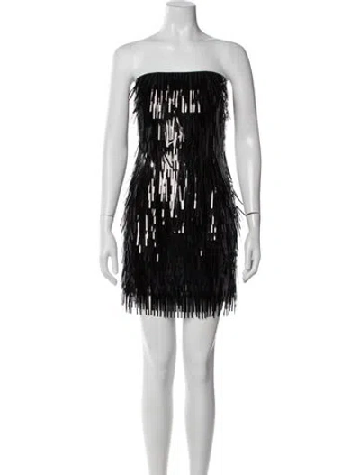 Pre-owned Herve Leger Strapless Mini Dress W/ Tags In Black