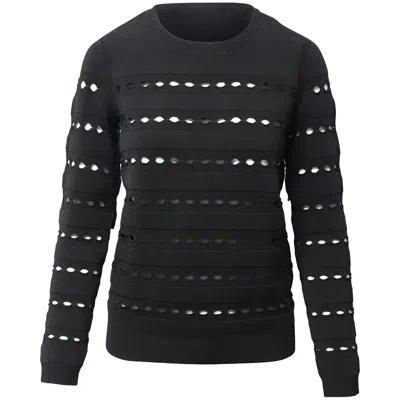 Herve Leger Stretch-knit Bandage Pullover In Black Rayon