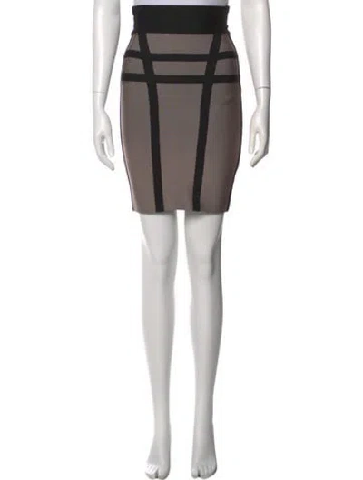 Pre-owned Herve Leger Striped Knee-length Skirt In Multi