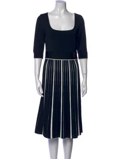 Pre-owned Herve Leger Striped Midi Length Dress In Multi