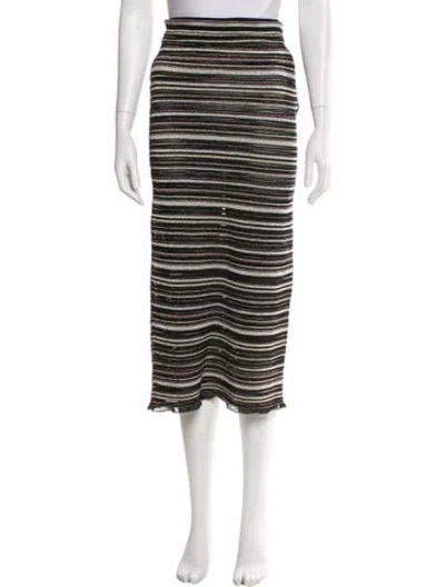 Pre-owned Herve Leger Striped Midi Length Skirt