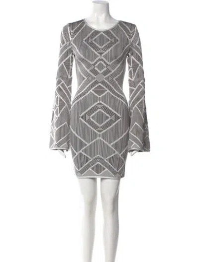 Pre-owned Herve Leger Striped Mini Dress In Multi