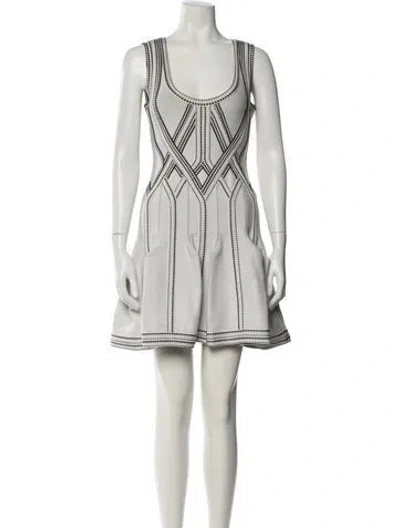 Pre-owned Herve Leger Striped Mini Dress In Multi