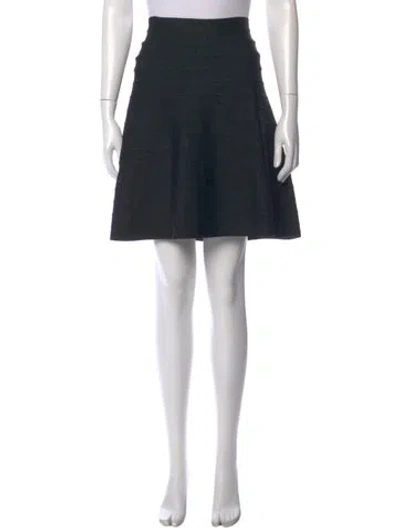Pre-owned Herve Leger Studded Accents Knee-length Skirt In Black