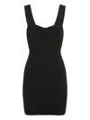 Herve Leger Sweatheart-neck Mini Dress In Black