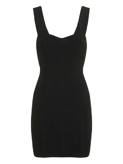 Herve Leger Sweatheart-neck Mini Dress In Black