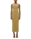 Herve Leger Textured Lurex Sweetheart Gown In Metallic Gold