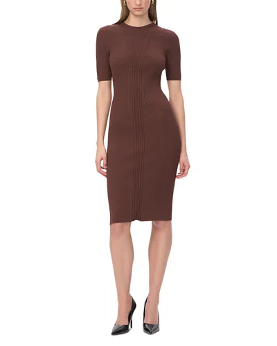 Herve Leger The Alina Dress In Brown