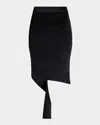 Herve Leger The Alma Draped Bodycon Skirt In Blue