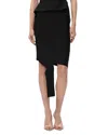 Herve Leger The Alma Draped Bodycon Skirt In Black