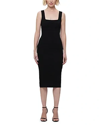 Herve Leger The Aubrey Square Neck Midi Dress In Dune