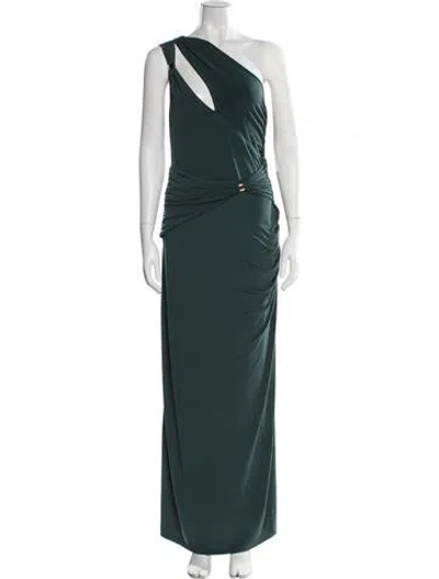 Pre-owned Herve Leger The Aurora Gown Long Dress In Green