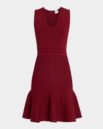 Herve Leger The Azalea Knit Dress In Red