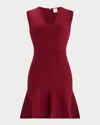 Herve Leger The Azalea Knit Dress In Red