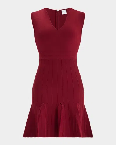 Herve Leger The Azalea Knit Dress In Red