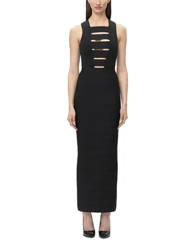 Herve Leger The Bailey Cutout Bandage Gown In Black