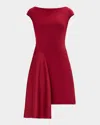 Herve Leger The Bethany Asymmetric Dress In Red