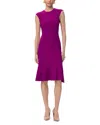 Herve Leger The Bridget Sleeveless Pleated-hem Mini Dress In Purple