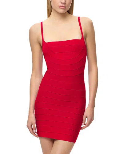 Herve Leger The Candice Dress In Red