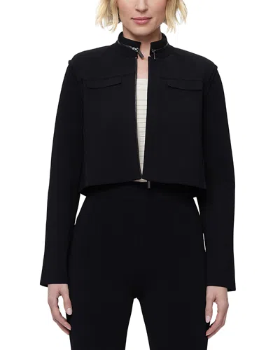 Herve Leger Women's Milano Cropped Jacket In Black