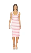 Herve Leger Clea Gradient-effect Midi Dress In Pink