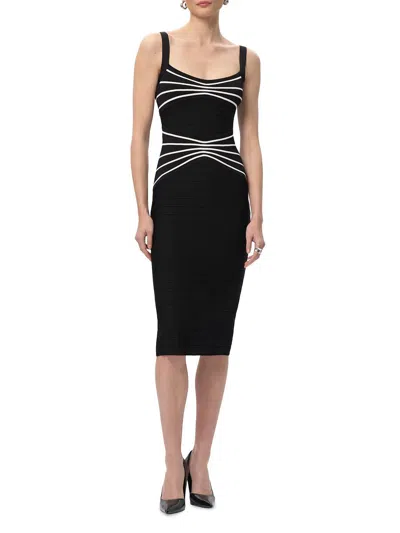 Herve Leger The Dakota Sleeveless Bodycon Dress In Black